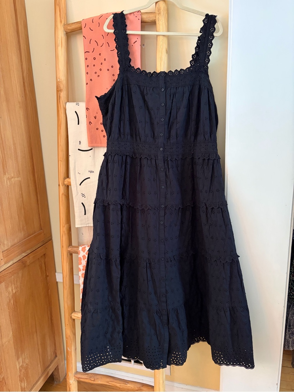 GAP Black Eyelet Maxi Dress